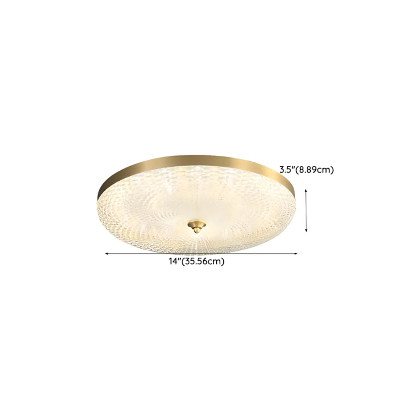 Circular Gold LED Flush Ceiling Light for Bedroom Decor Image - 26 | homeyfad