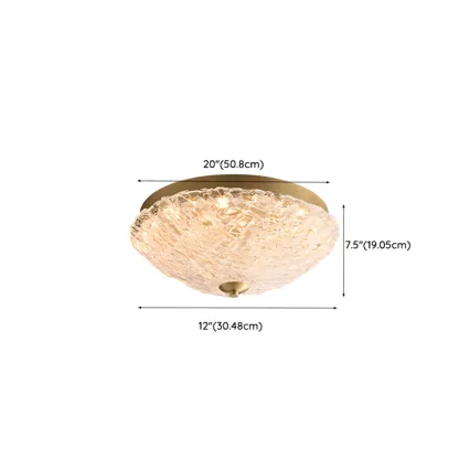 Circular Gold LED Flush Ceiling Light for Bedroom Decor Image - 29