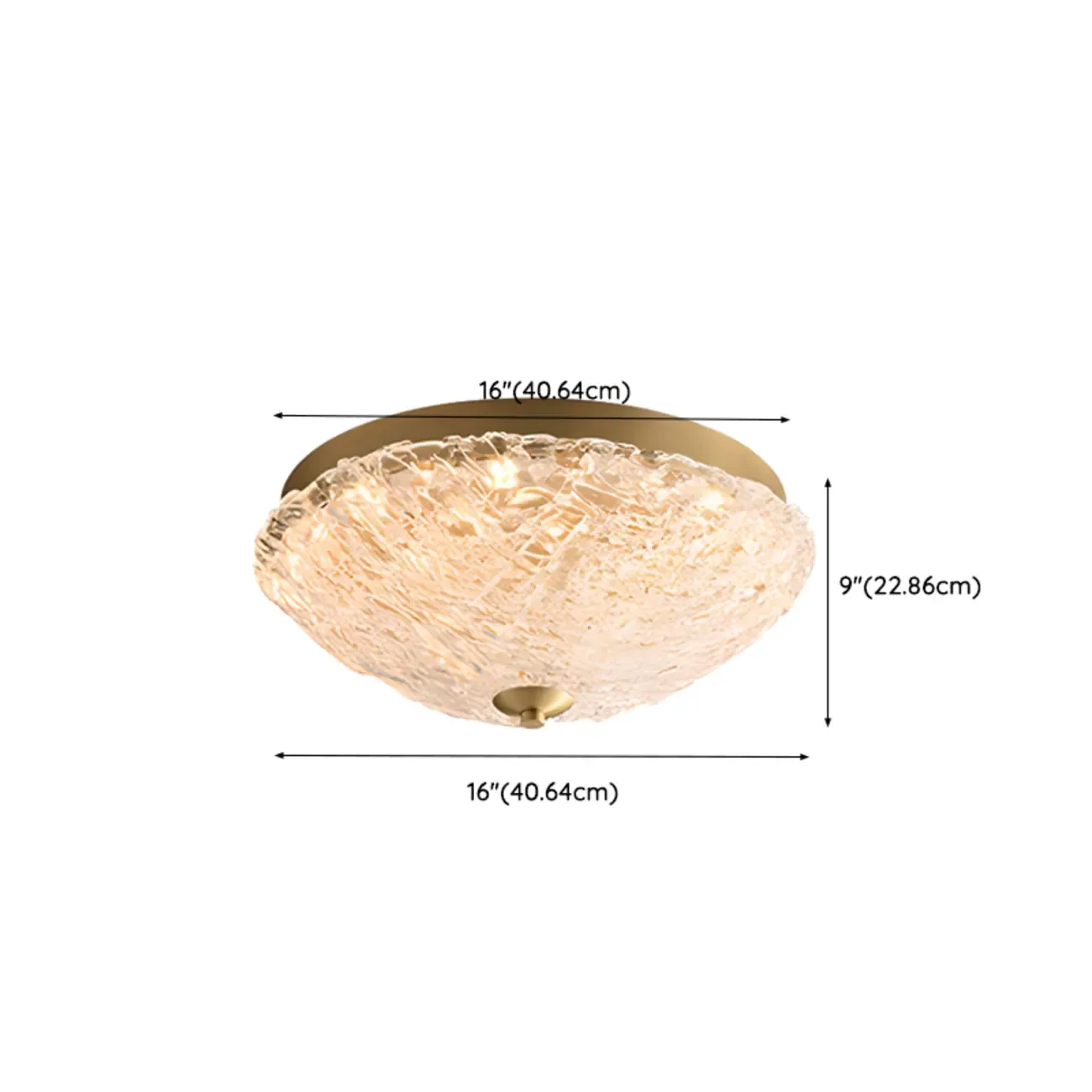 Circular Gold LED Flush Ceiling Light for Bedroom Decor Image - 30