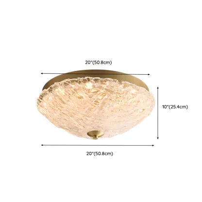 Circular Gold LED Flush Ceiling Light for Bedroom Decor Image - 31