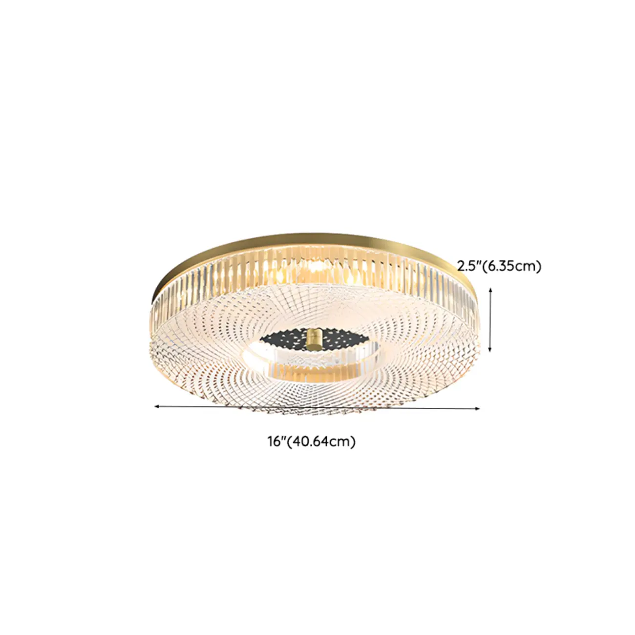 Circular Gold LED Flush Ceiling Light for Bedroom Decor Image - 32 | homeyfad