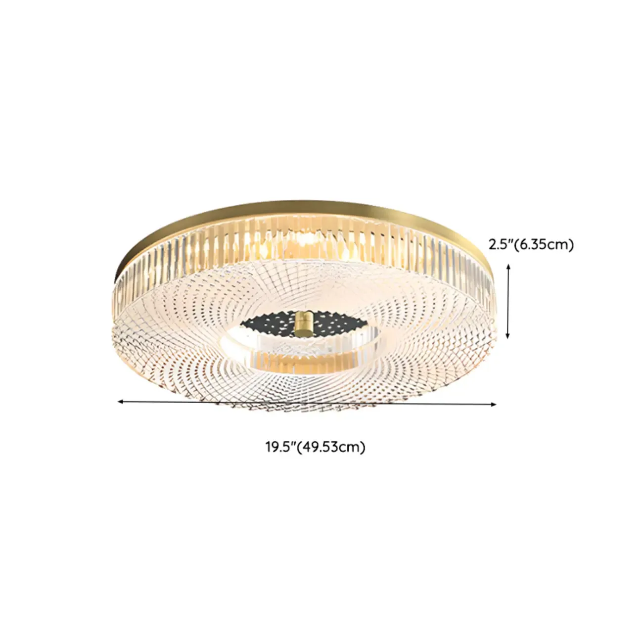 Circular Gold LED Flush Ceiling Light for Bedroom Decor Image - 33