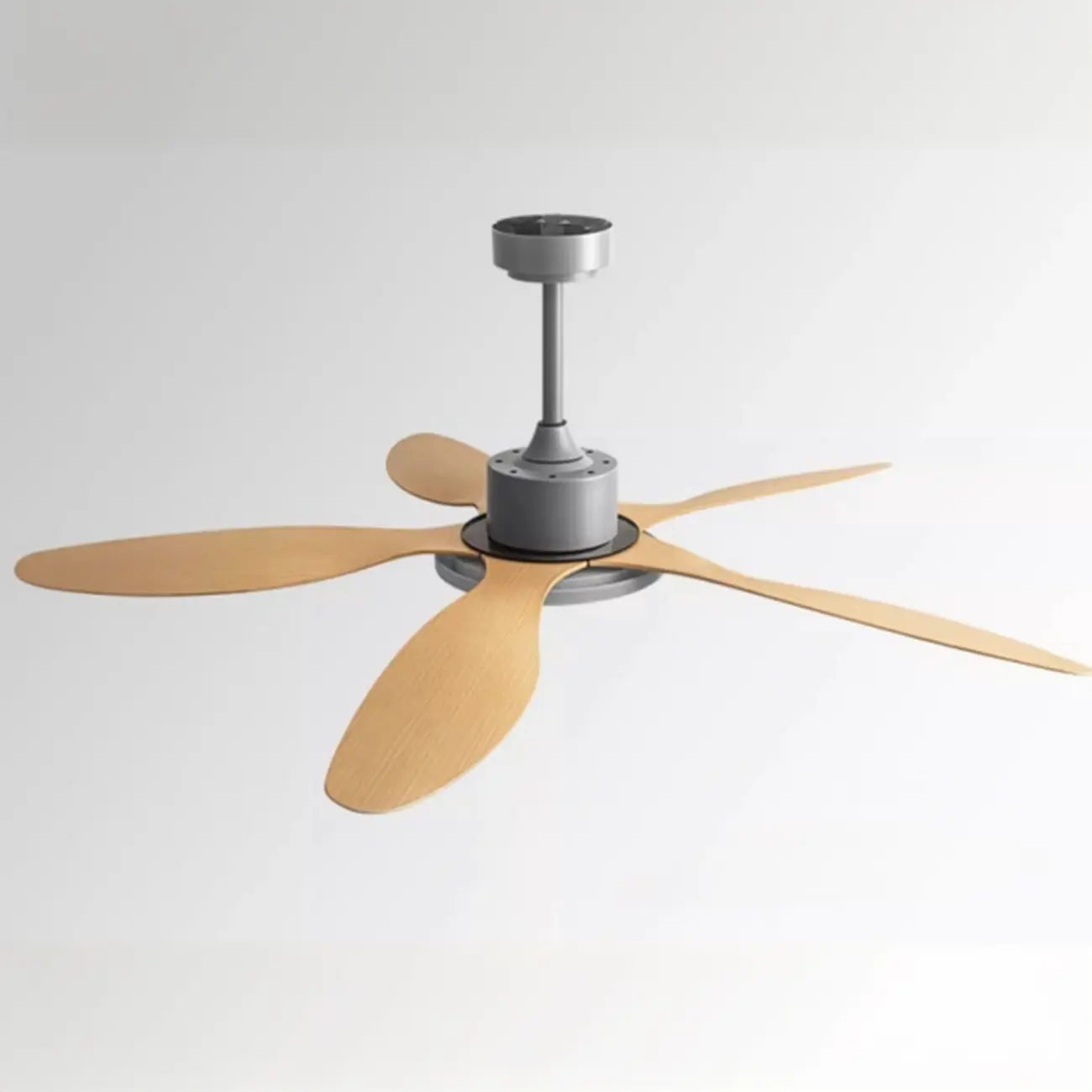 Nordic Wood Downrod Ceiling Fan 3-Gear Dimming for Living Room | homeyfad