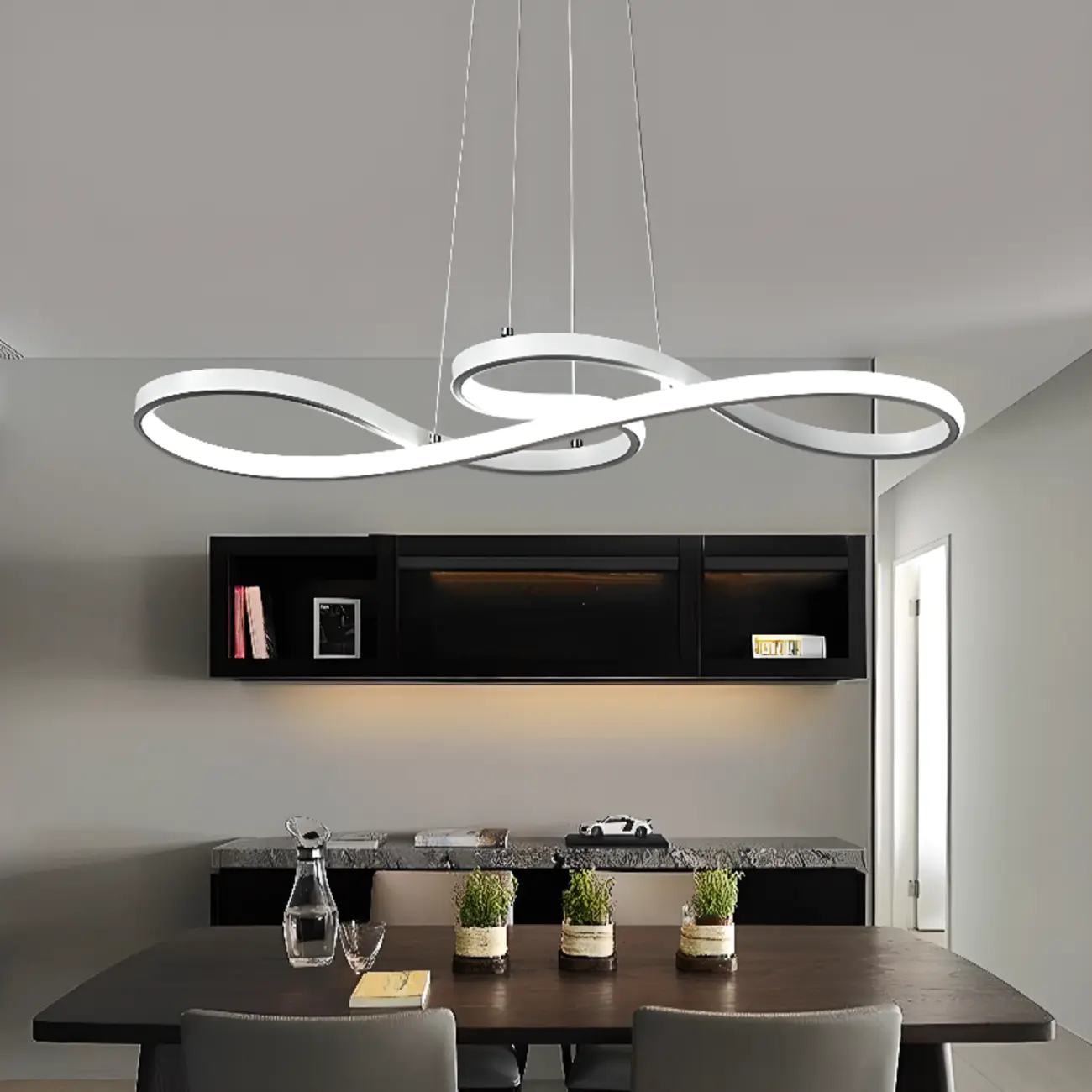 Modern Metal Gold Linear Pendant for Kitchen Island Image - 1 | homeyfad