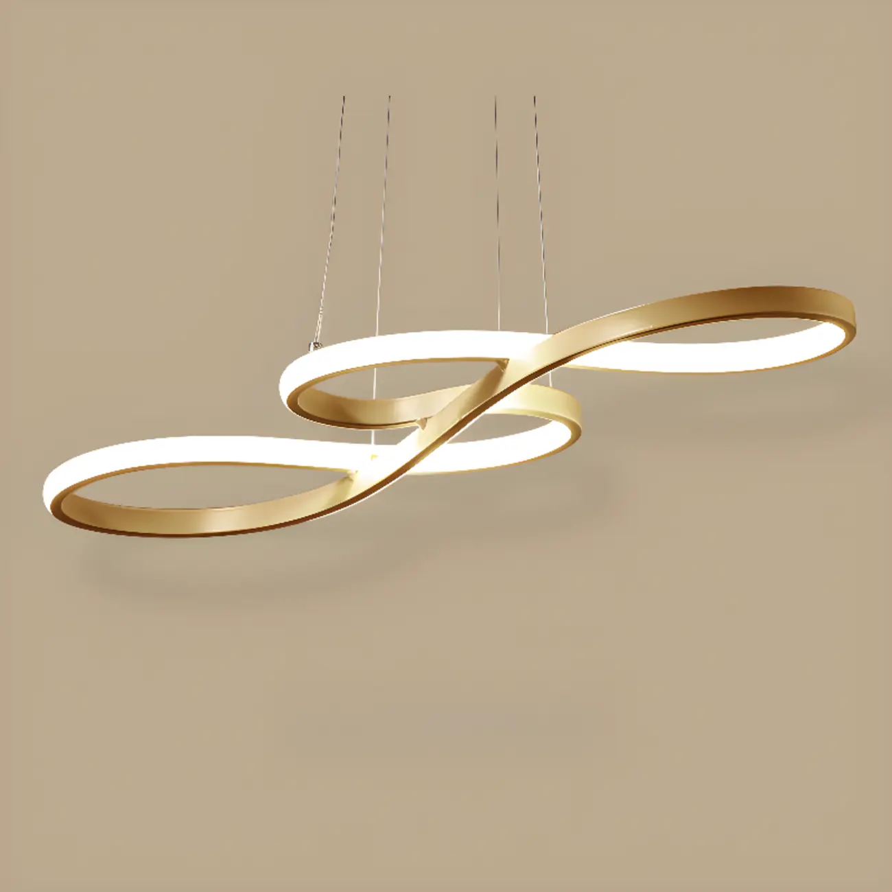Modern Metal Gold Linear Pendant for Kitchen Island Image - 5 | homeyfad