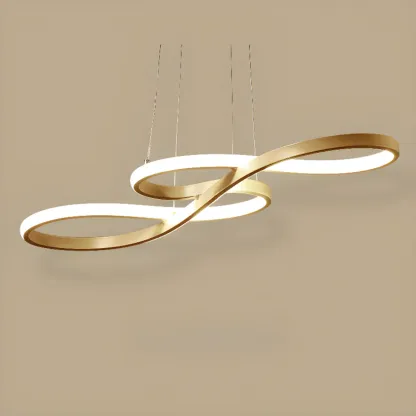 Modern Metal Gold Linear Pendant for Kitchen Island Image - 5