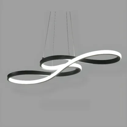 Modern Metal Gold Linear Pendant for Kitchen Island Image - 6