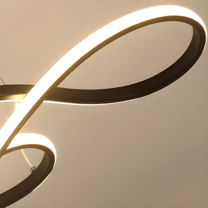 Modern Metal Gold Linear Pendant for Kitchen Island Image - 8