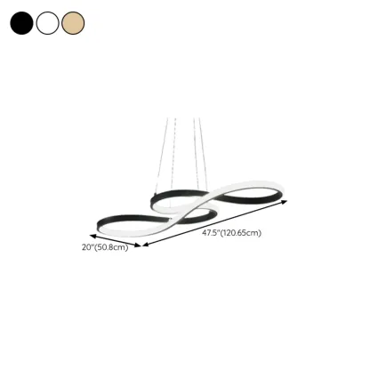 Modern Metal Gold Linear Pendant for Kitchen Island Image - 12