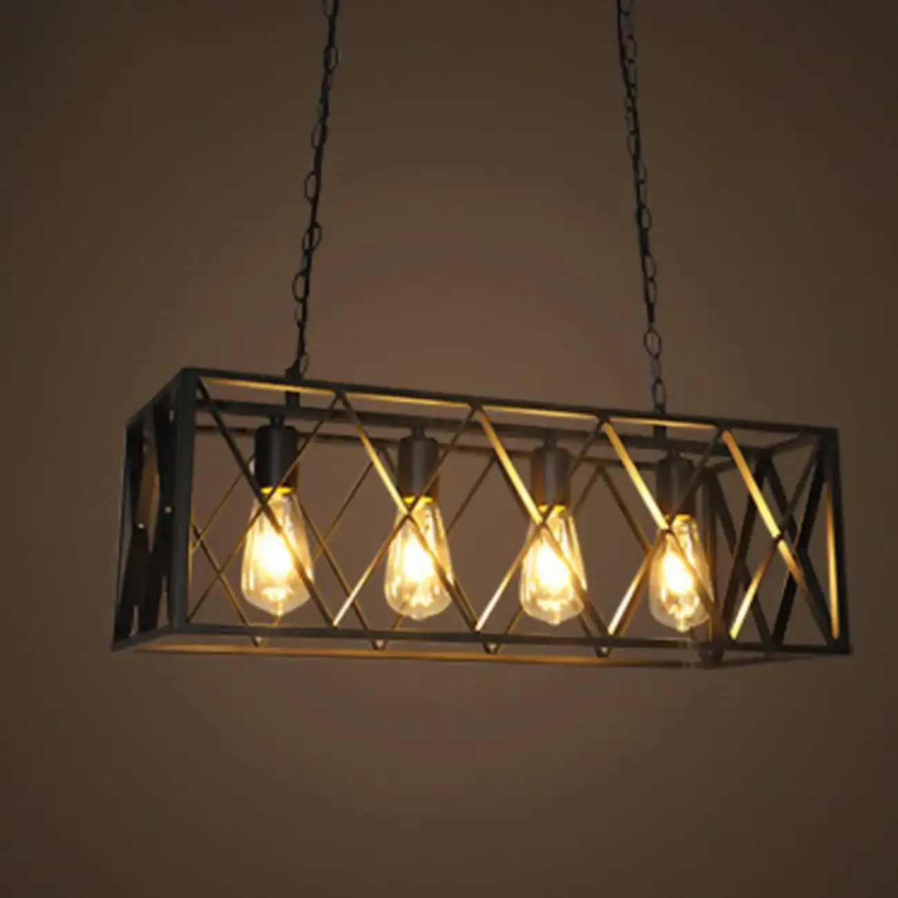 Industrial Matte Black Pendant Light with Iron Shade Image - 2
