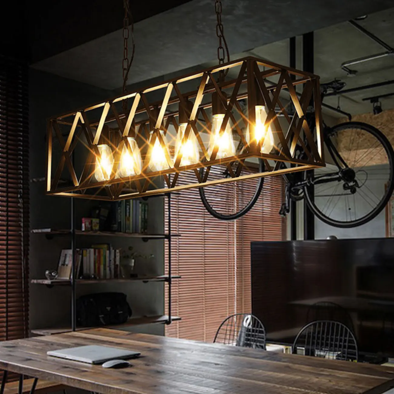 Industrial Matte Black Pendant Light with Iron Shade Image - 4 | homeyfad