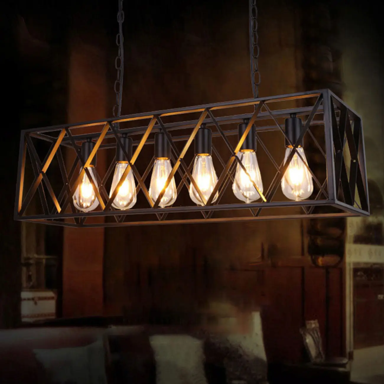 Industrial Matte Black Pendant Light with Iron Shade Image - 8 | homeyfad