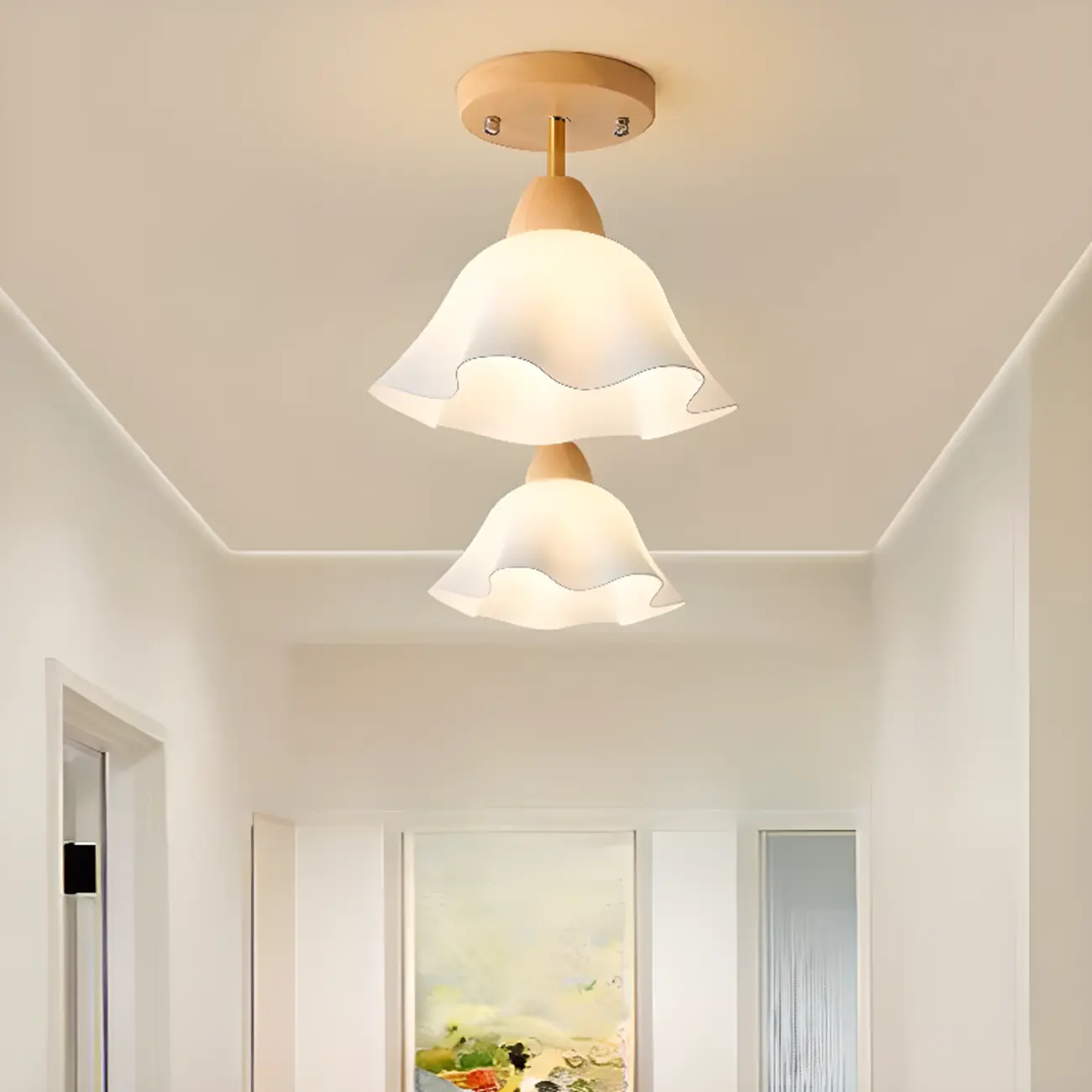 5 to 9 Inch Natural Finish Ceiling Light for Home Decor Image - 1 | homeyfad