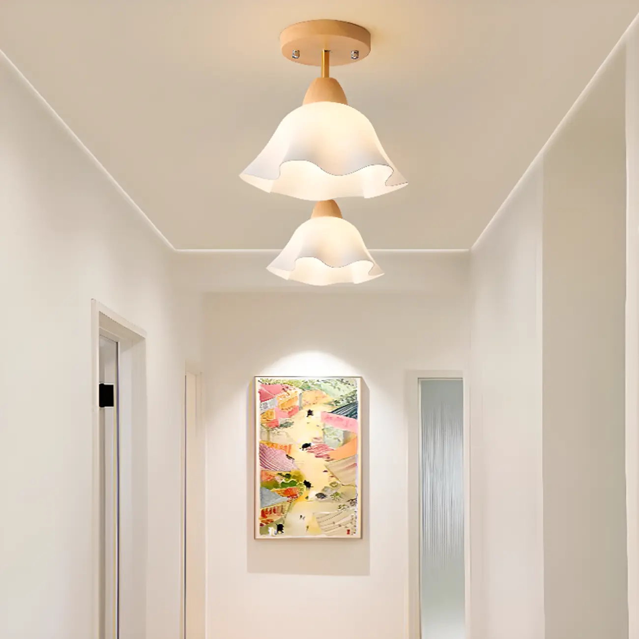 5 to 9 Inch Natural Finish Ceiling Light for Home Decor Image - 2 | homeyfad
