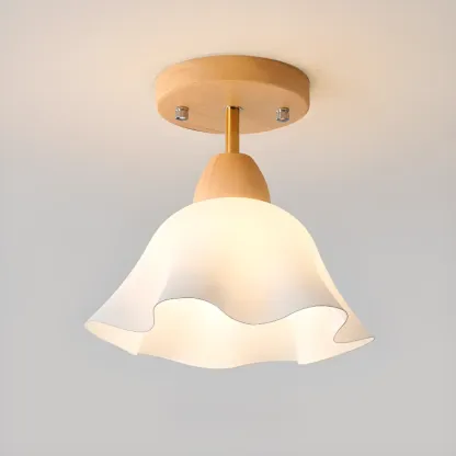 5 to 9 Inch Natural Finish Ceiling Light for Home Decor Image - 6
