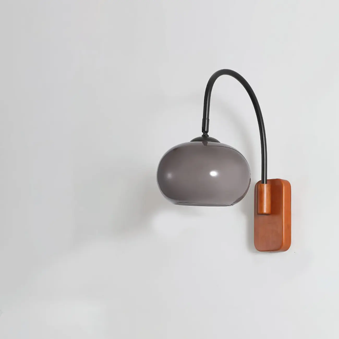 Modern Wood Wall Light with Milk Glass Shade for Indoors Image - 4 | homeyfad