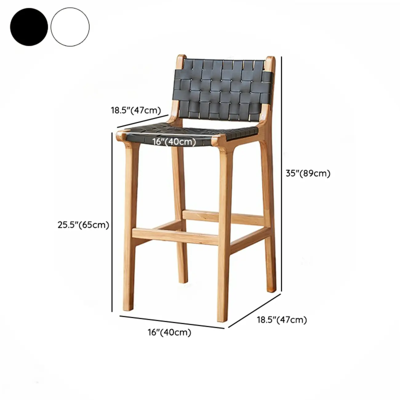 Scandinavian Wooden Ratten Bar Stool | homeyfad