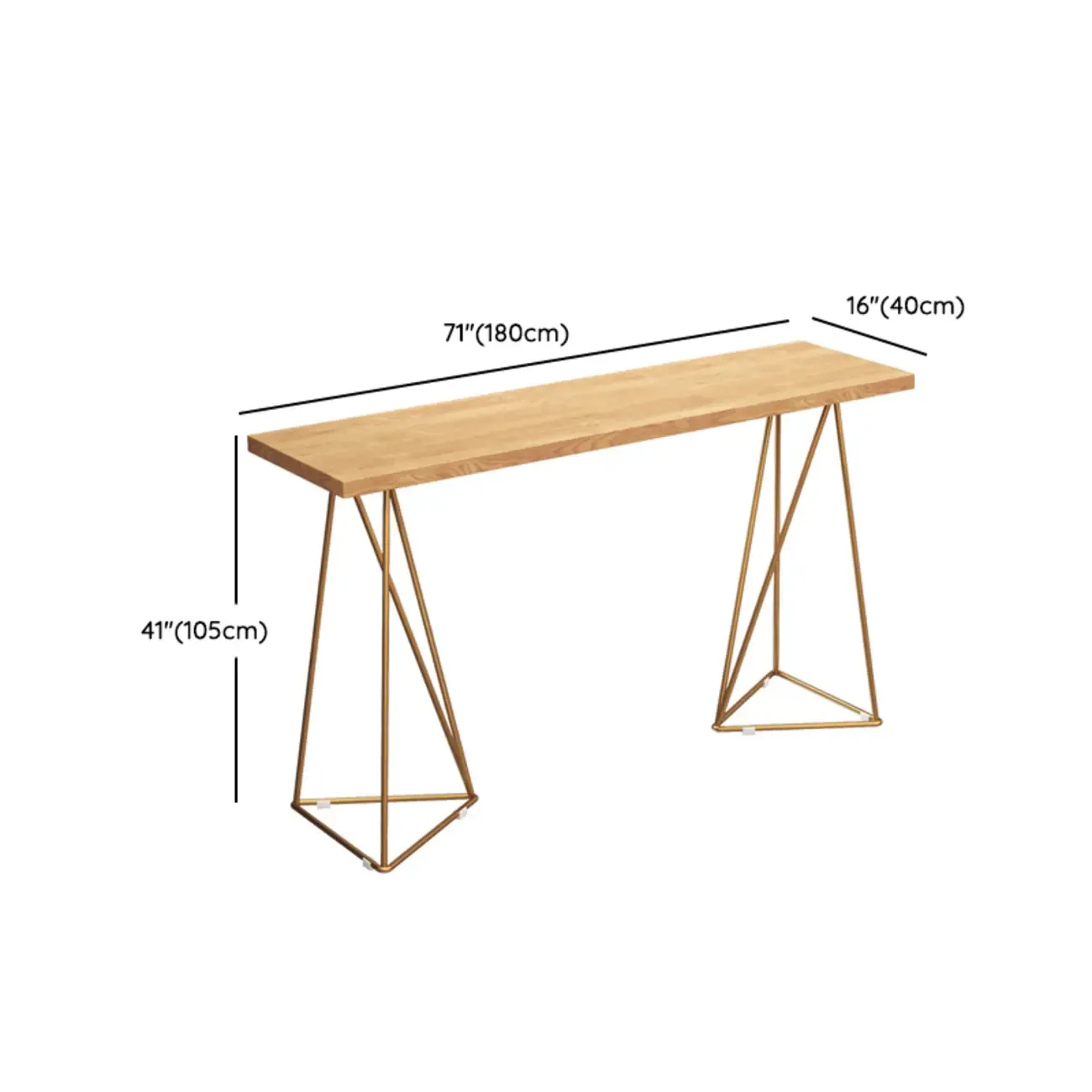 Glam Natural Wooden Golden Pedestal Modern Bar Tables Image - 9