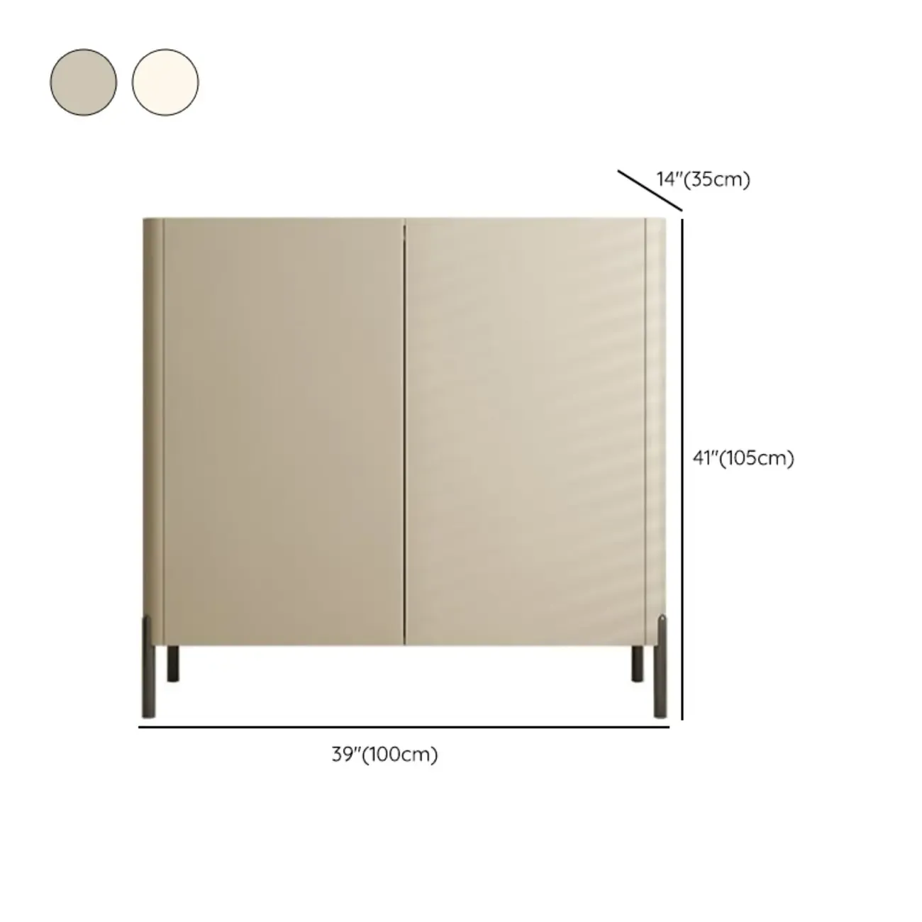 Coffee Solid Wood Shoe Cabinet with Adjustable Shelves Image - 13