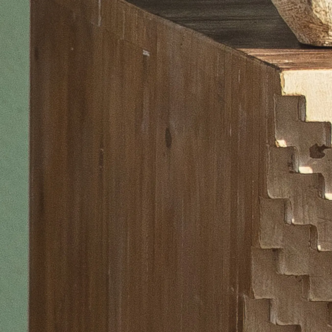 Rustic Natural Finish Wood Block Side Table for Living Room Image - 13 | homeyfad