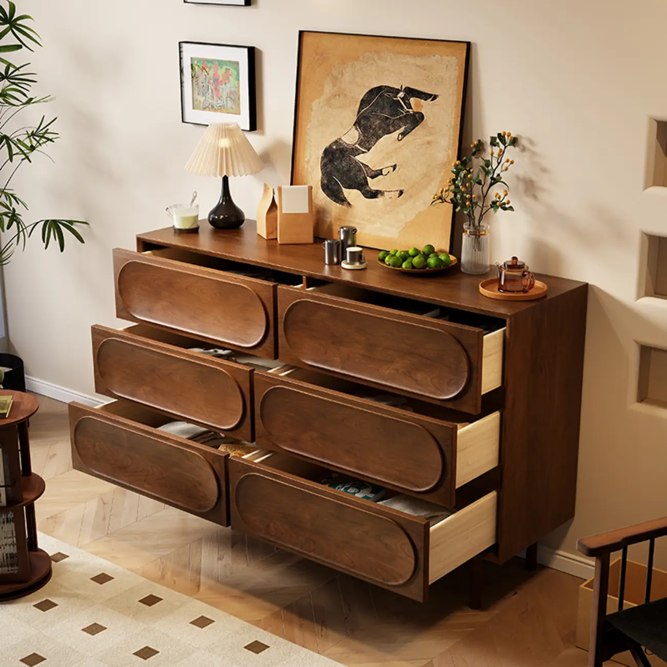 Elegant White 5-drawer Modern Wooden Lingerie Chest Image - 5 | homeyfad