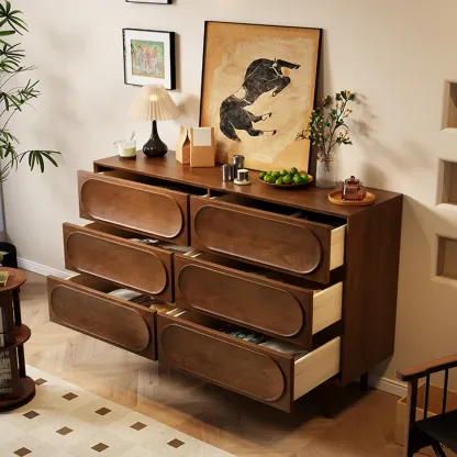 Elegant White 5-drawer Modern Wooden Lingerie Chest Image - 5