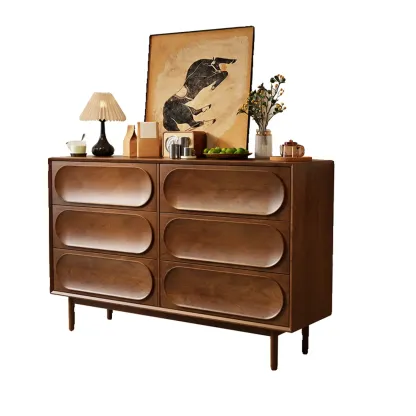 Elegant White 5-drawer Modern Wooden Lingerie Chest Image - 8