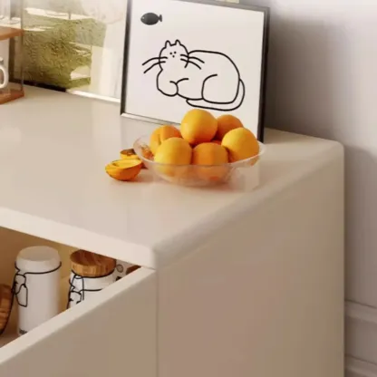 55" Scandinavian White 2-Door Sideboard with 3 Drawers Image - 7