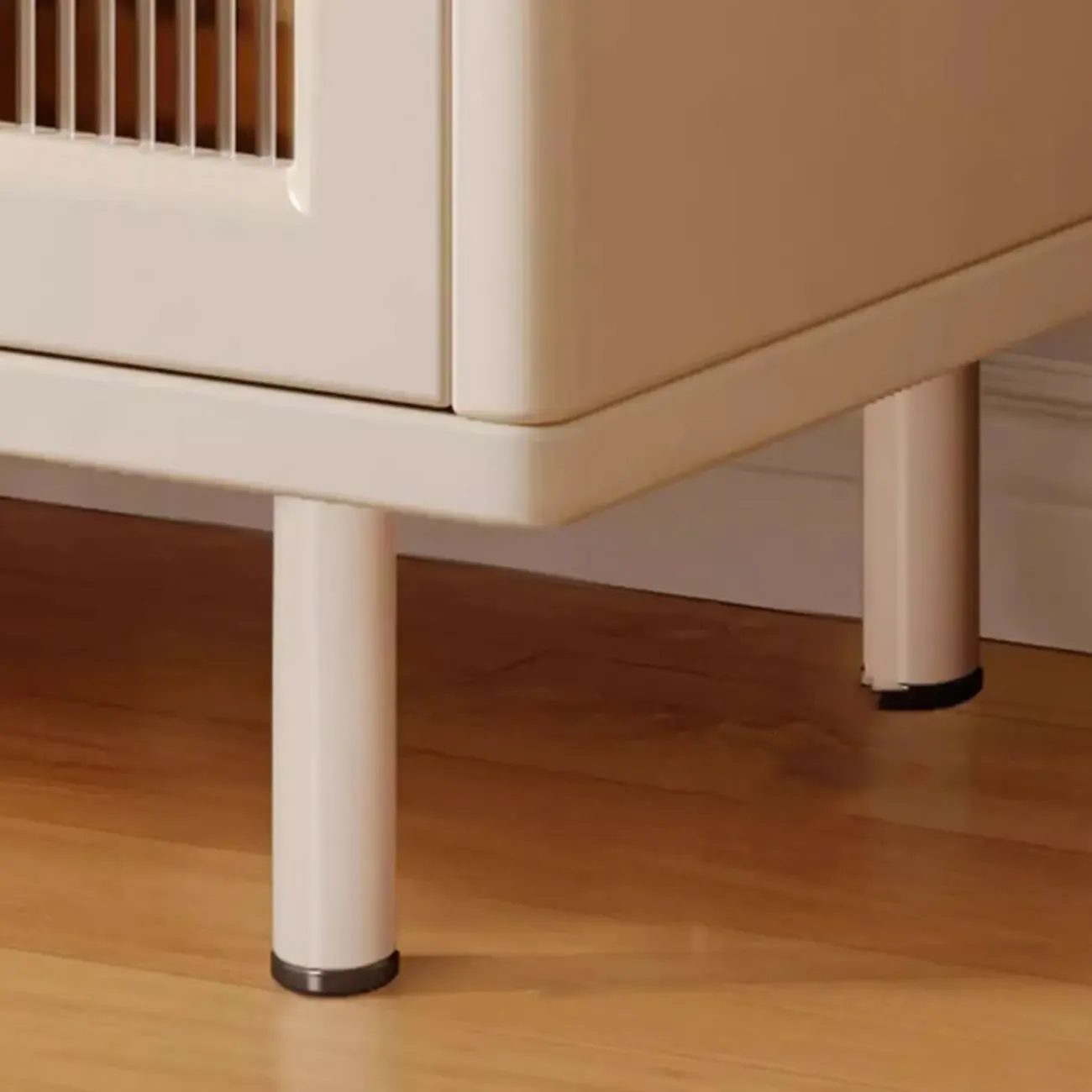 55" Scandinavian White 2-Door Sideboard with 3 Drawers Image - 6