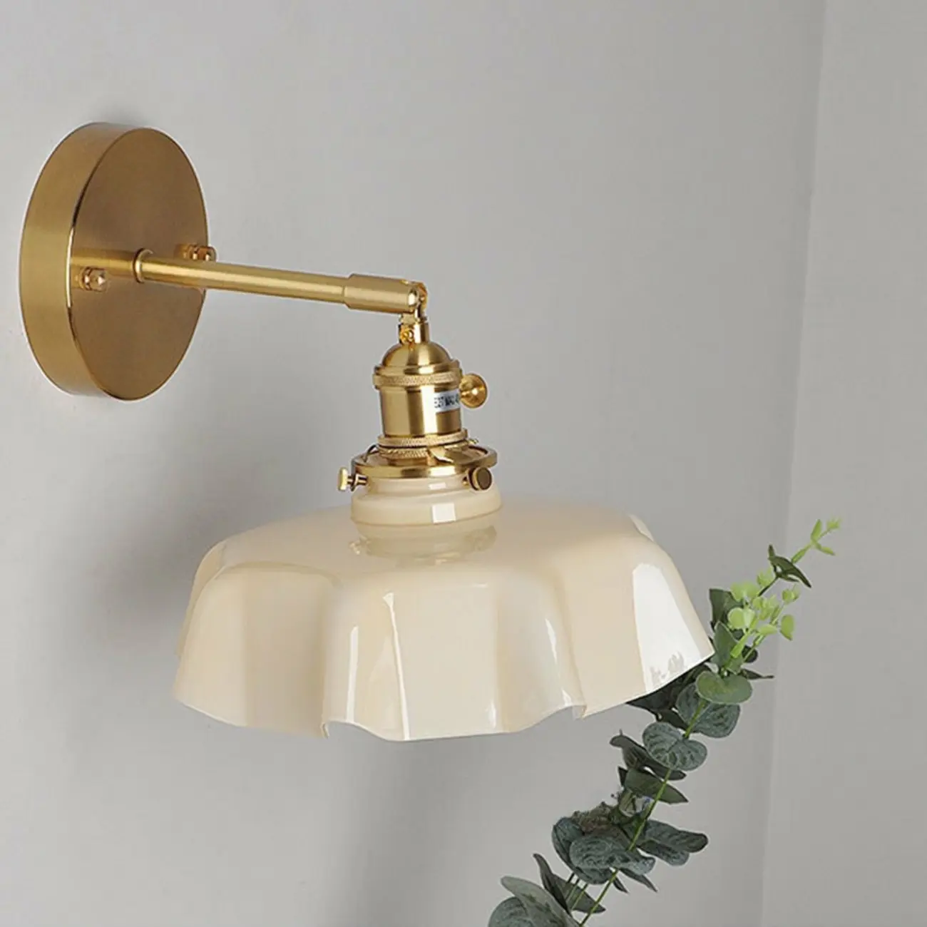 Vintage Gold Glass Wall Sconce for Indoor Decor Image - 8 | homeyfad