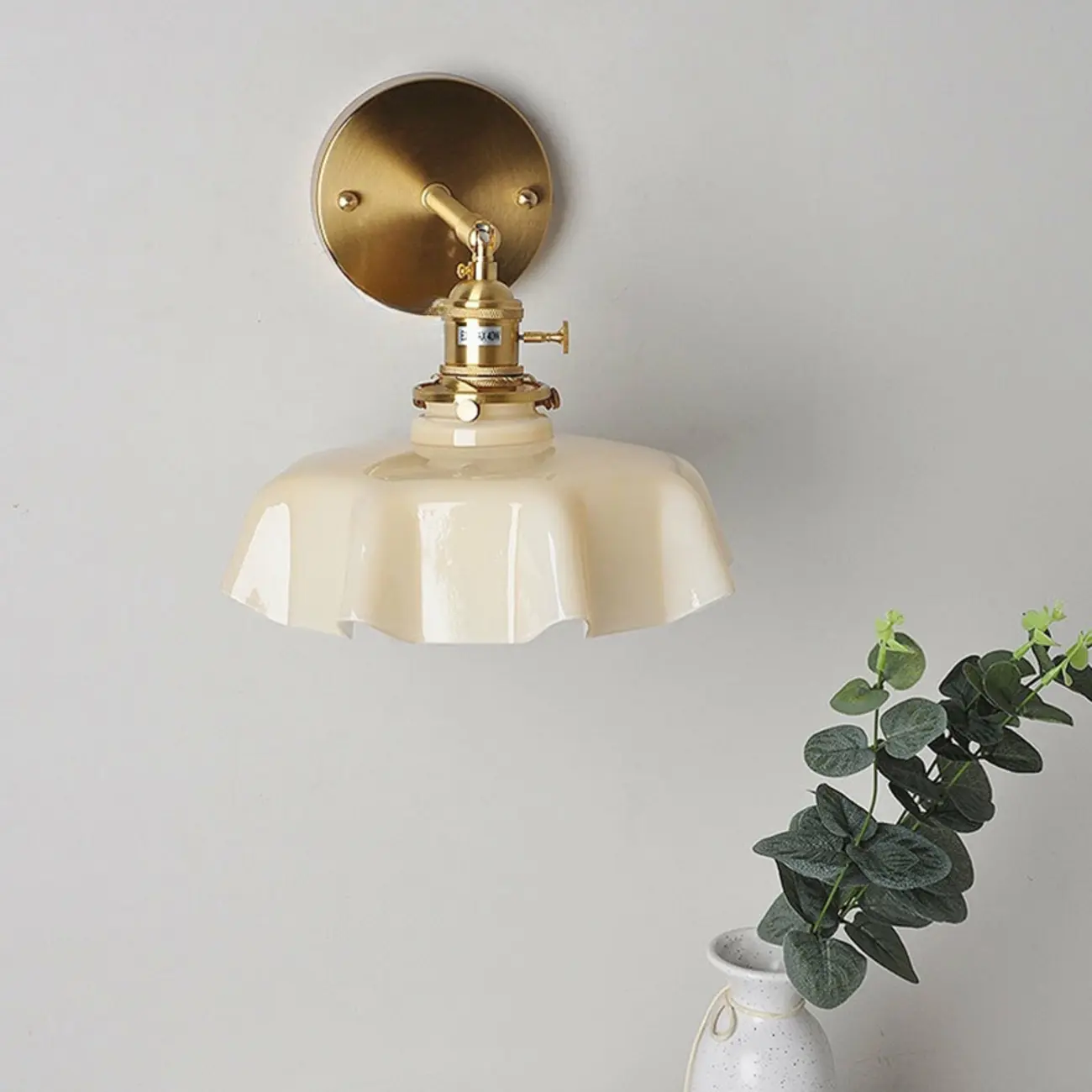 Vintage Gold Glass Wall Sconce for Indoor Decor Image - 9 | homeyfad