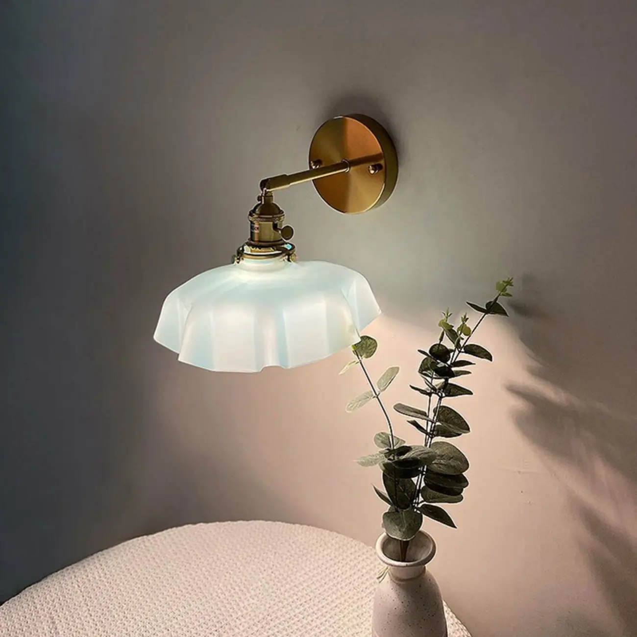 Vintage Gold Glass Wall Sconce for Indoor Decor Image - 6 | homeyfad