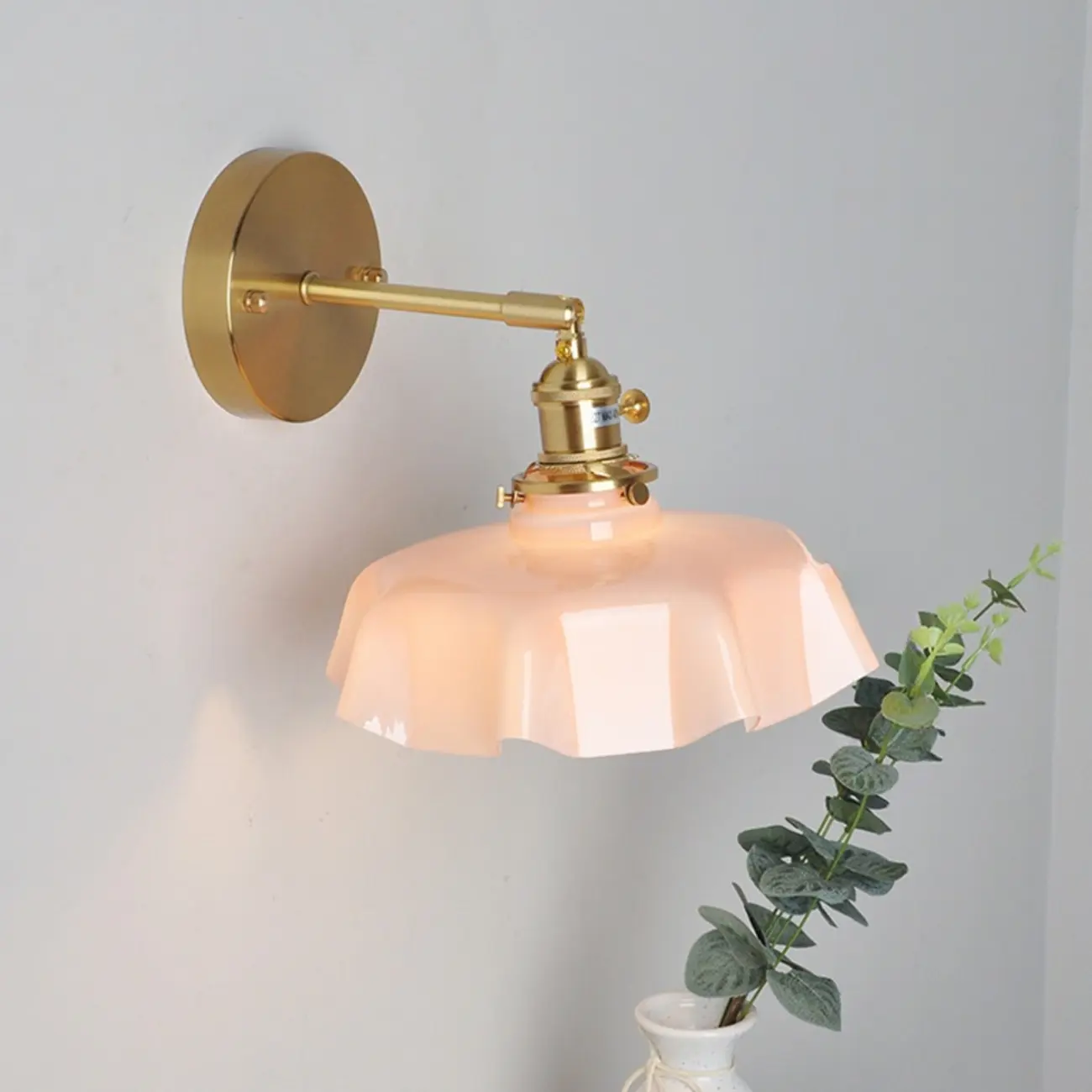 Vintage Gold Glass Wall Sconce for Indoor Decor Image - 3 | homeyfad