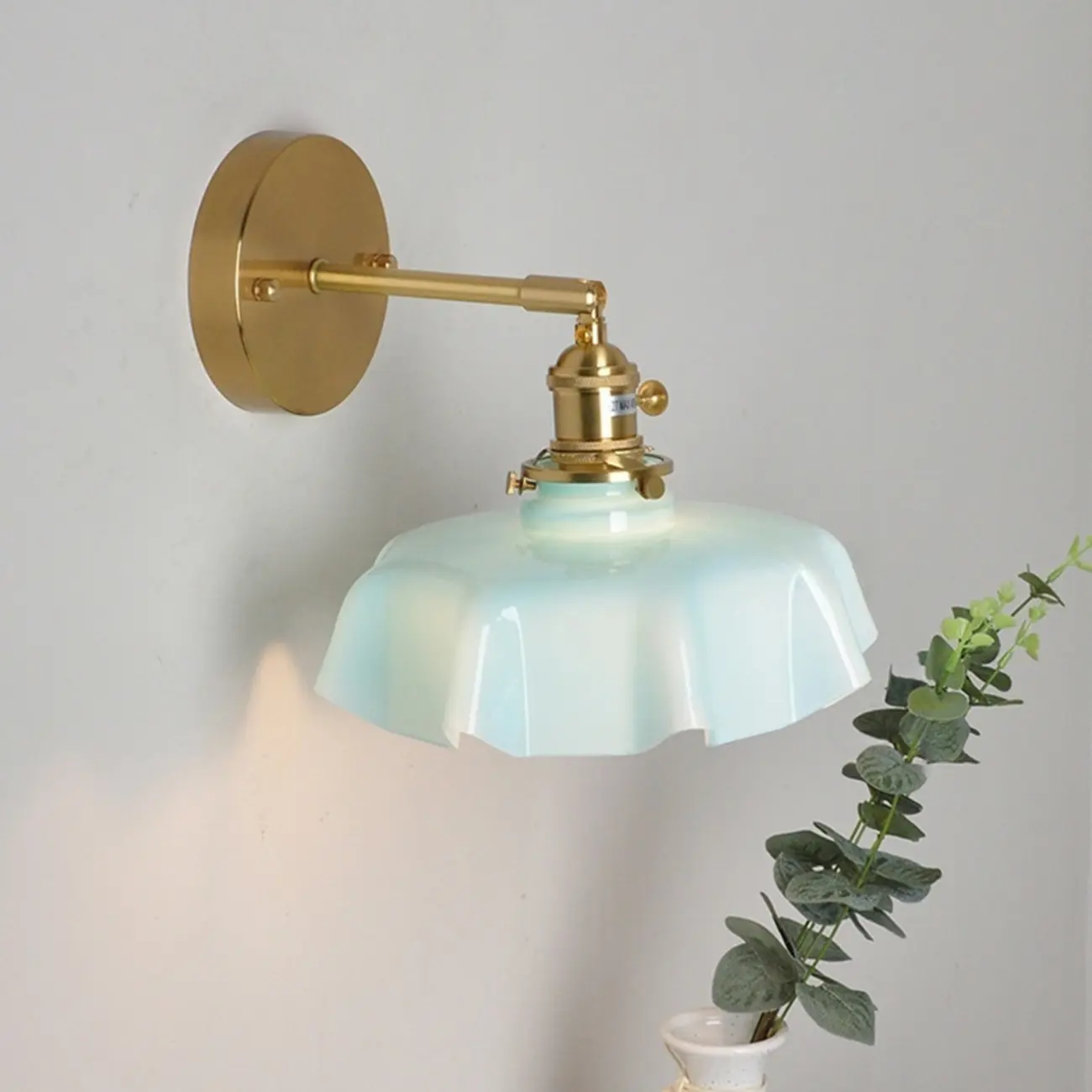Vintage Gold Glass Wall Sconce for Indoor Decor Image - 7 | homeyfad