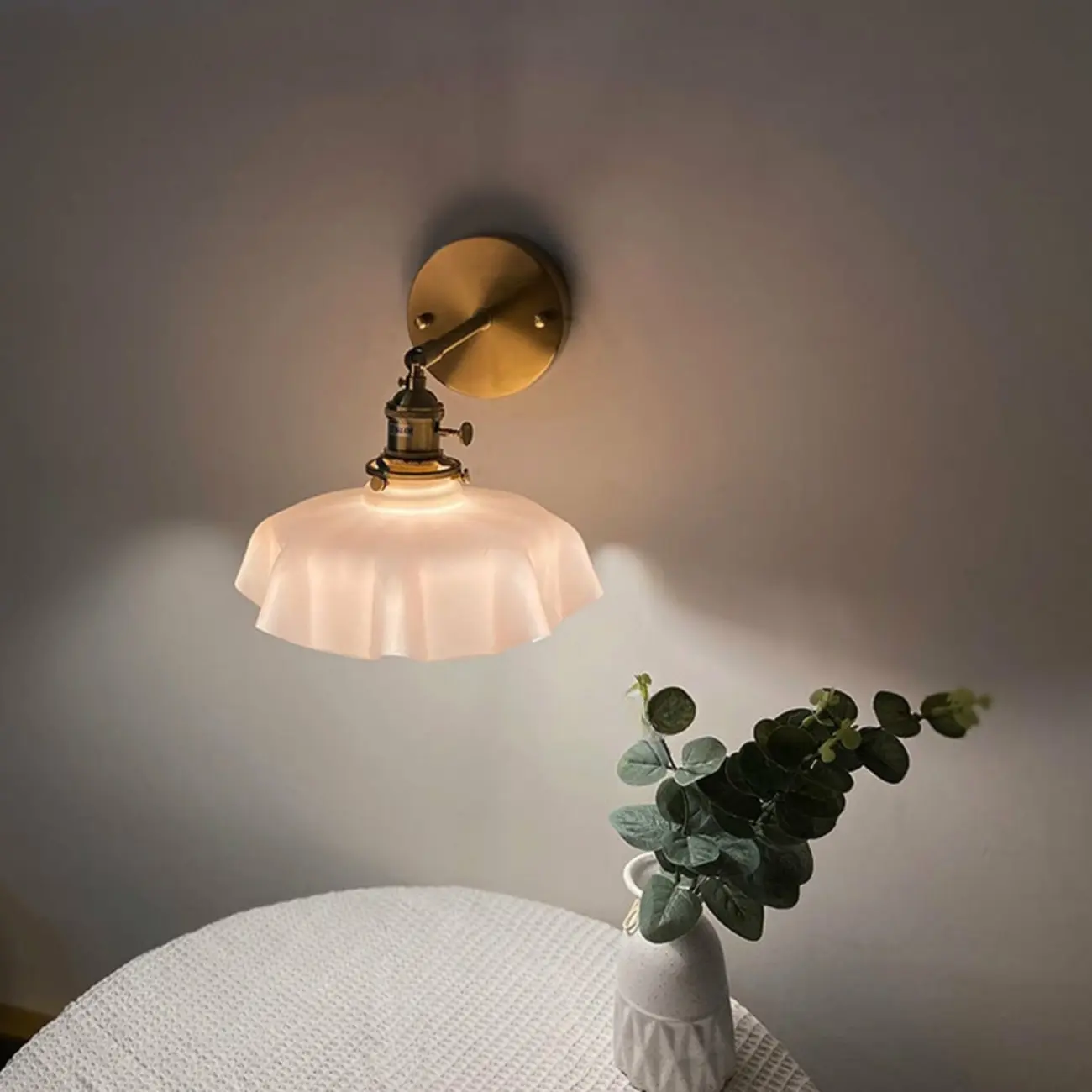 Vintage Gold Glass Wall Sconce for Indoor Decor Image - 5 | homeyfad