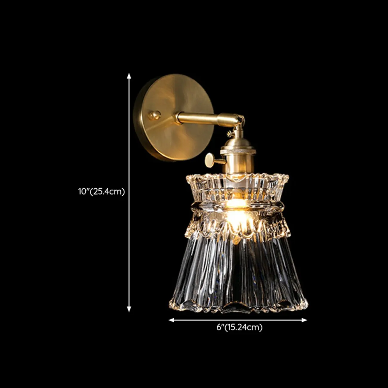 Modern Brass and Glass LED Wall Light for Indoor Decor Image - 18 | homeyfad