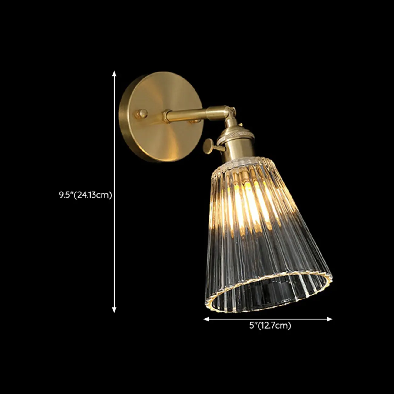 Modern Brass and Glass LED Wall Light for Indoor Decor Image - 20 | homeyfad