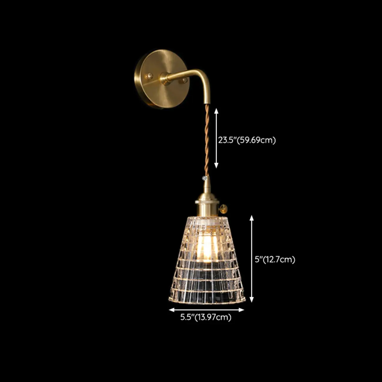 Modern Brass and Glass LED Wall Light for Indoor Decor Image - 21 | homeyfad