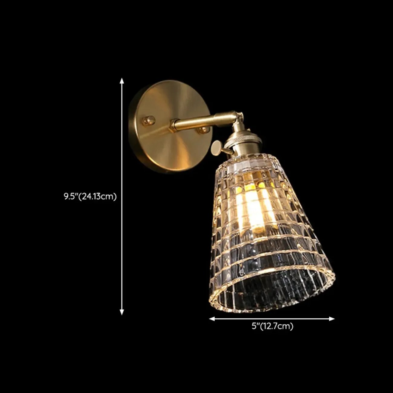 Modern Brass and Glass LED Wall Light for Indoor Decor Image - 22