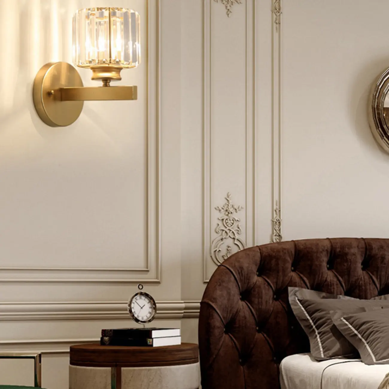 Modern Geometric Crystal Wall Light for Indoor Decor Image - 1 | homeyfad