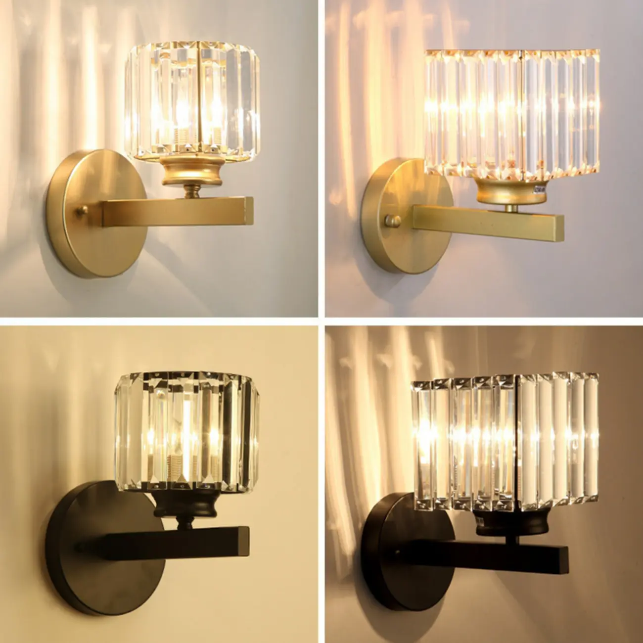 Modern Geometric Crystal Wall Light for Indoor Decor Image - 2 | homeyfad