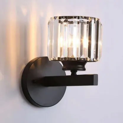Modern Geometric Crystal Wall Light for Indoor Decor Image - 4