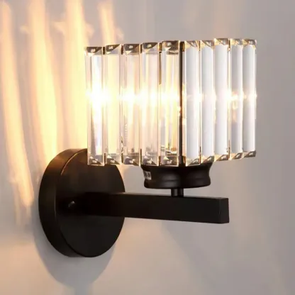 Modern Geometric Crystal Wall Light for Indoor Decor Image - 6