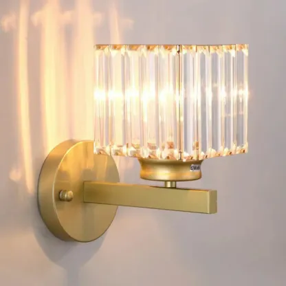 Modern Geometric Crystal Wall Light for Indoor Decor Image - 5