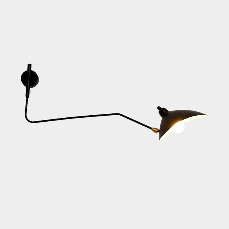 2-Light and 1-Light Metal Black Swing Arm Wall Light | homeyfad