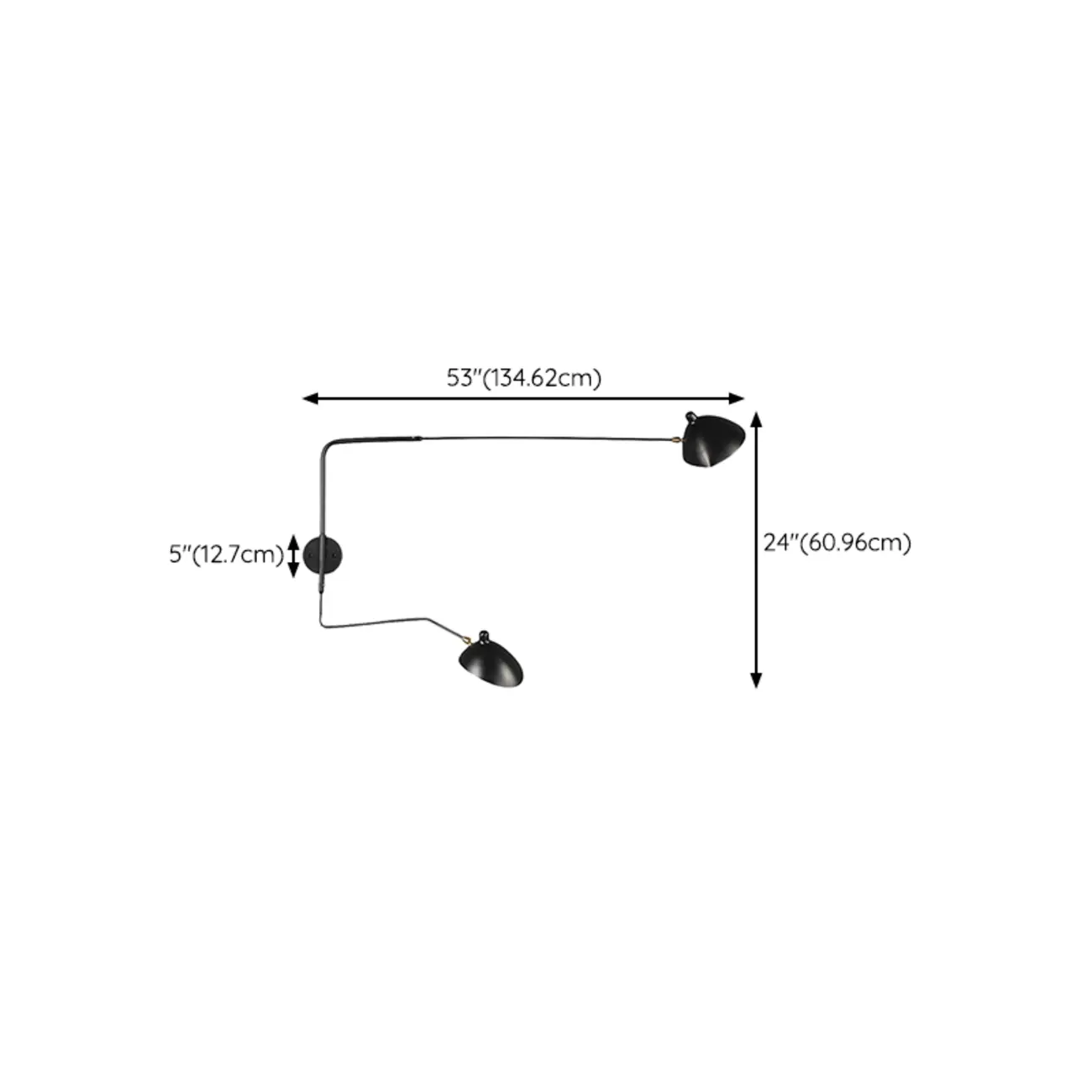 2-Light and 1-Light Metal Black Swing Arm Wall Light Image - 12 | homeyfad