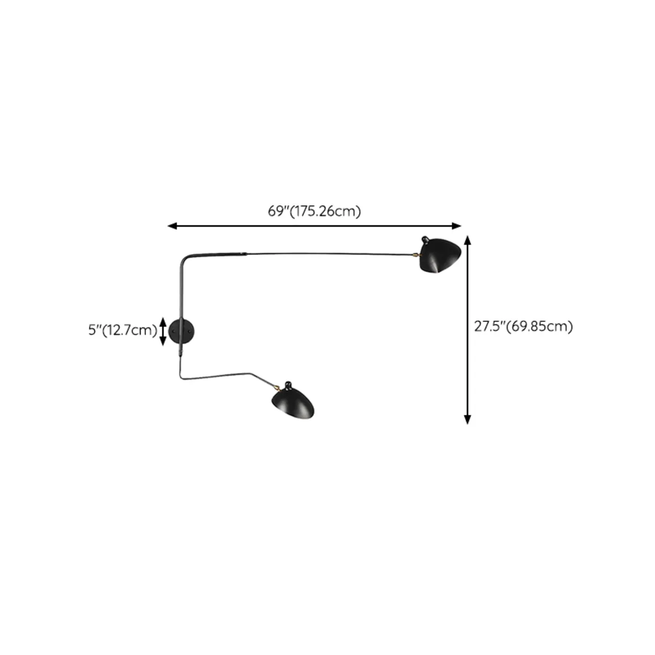 2-Light and 1-Light Metal Black Swing Arm Wall Light Image - 13 | homeyfad