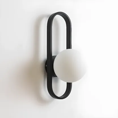 Modern Gold Wall Light with Glass Shade for Indoor Image - 7