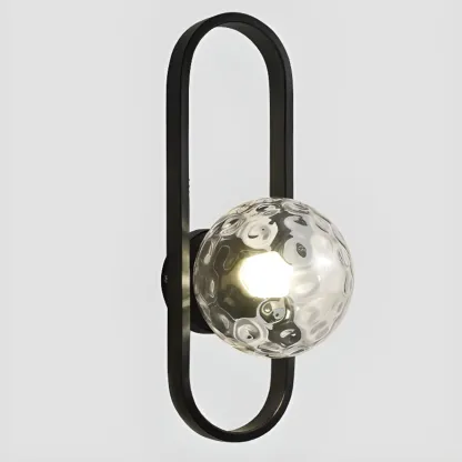 Modern Gold Wall Light with Glass Shade for Indoor Image - 3