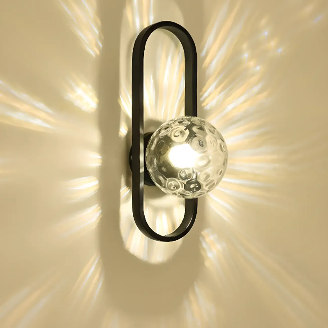 Modern Gold Wall Light with Glass Shade for Indoor Image - 11